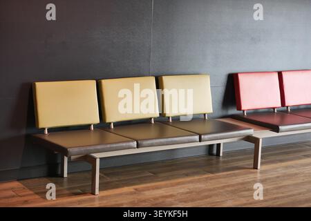 Modern seating arrangement in a waiting area Stock Photo