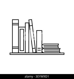 Library bookshelf interior archive features modern vector shape. Academic university collection complements school education. eps 10 Stock Vector