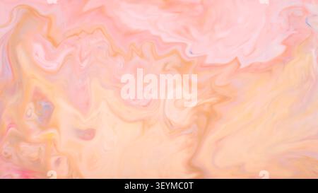 Soft pastel pink and peach marble swirl texture for delicate abstract background Stock Photo