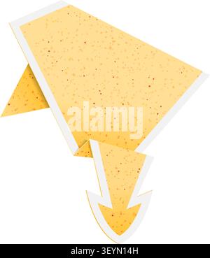Paper Origami Arrow, element for design, vector illustration Stock Vector