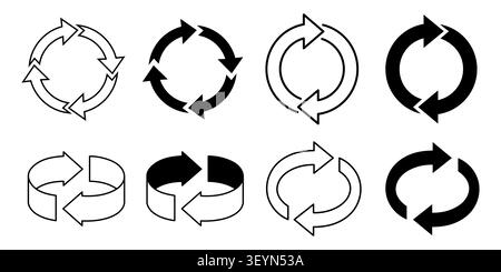 exchange arrow icons, arrows transfer icon, Swap icon with two arrows isolated on white background. Stock Vector