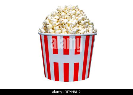 Popcorn bucket isolated, on white background Stock Photo