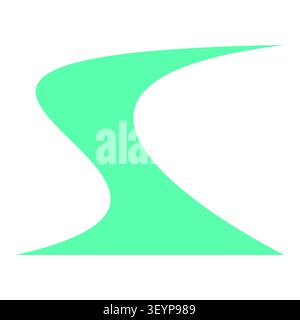 Clean river symbol vector featuring flowing curves, modern minimal style, scalable artwork for branding, app icons, eco projects, water themes, signag Stock Vector