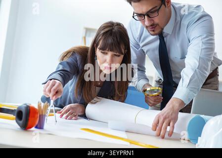 Engineers working on new project Stock Photo