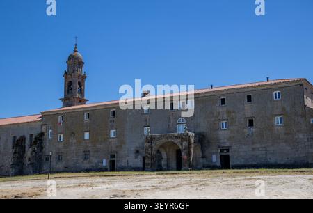 Santa Clara Royal Monastery Architecture and Bell Tower in Allariz Galicia Spain Stock Photo