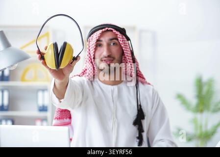 Arab engineer working on new project Stock Photo