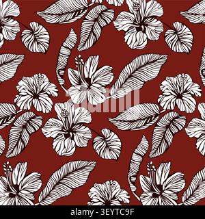 Fower tropical seamless pattern. nature floral abstract back ground. Stock Vector