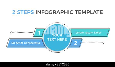 Infographic template with 2 steps or options, vector eps10 illustration Stock Vector