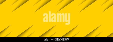 horizontal sharp black shadow on gold background. Stock Vector