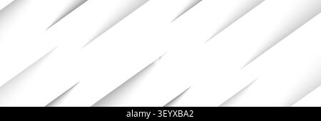 horizontal sharp black shadow on white background. Stock Vector