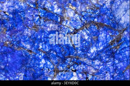 Blue texture of natural stone, granite, and marble. Stock Photo