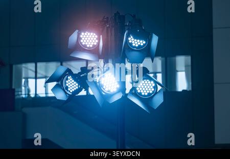LED Light on mall roof. Stock Photo
