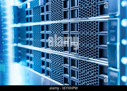 modern servers Panel in the data center Stock Photo