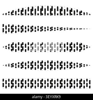Exclamation mark border line feature black vector set. This abstract typography enhances punctuation and warning frame styles. eps 10 Stock Vector