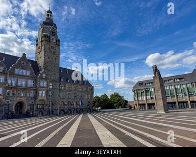 Market Square with Town Hall in Remscheid, North Rhine-Westphalia, Germany Stock Photo
