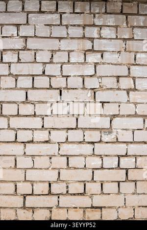 Vertical white silicate brick wall pattern background Stock Photo