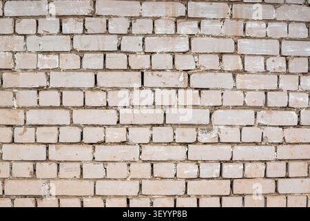 Old white silicate brick wall horizontal texture Stock Photo