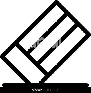 Eraser Outline Icon, Rubber, Erase, Editing Tool, Element. Stock Vector
