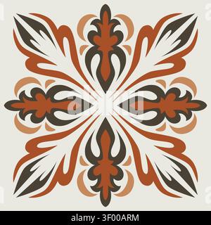 Vintage Ornamental Floral Medallion Elegant Abstract Pattern Design Stock Vector