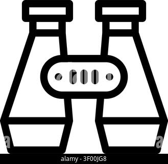 Binoculars Icon, Optical Instrument, Viewing Tool, Magnification Stock Vector