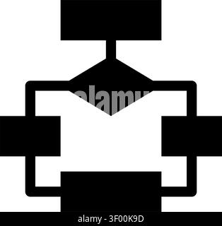 Algorithm Flowchart Icon, Process Flow, Workflow, Diagram, Chart Stock Vector
