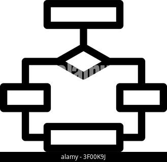 Algorithm Flowchart Icon, Process Flow, Workflow, Diagram, Chart Stock Vector
