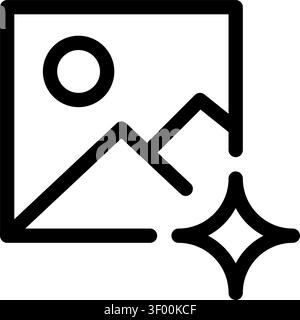 Generation Icon, Ai, Artificial Intelligence, Neural Network Stock Vector