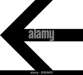 Arrow Left Thin Icon, Directional, Back, Navigation, Previous Stock Vector