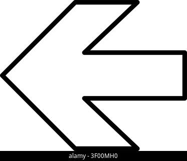 Arrow Left Icon, Directional, Navigation, Back, Previous Stock Vector
