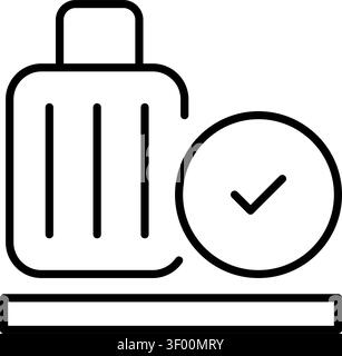 Baggage Duty Free Icon, Luggage, Travel, Airport, Shopping Stock Vector