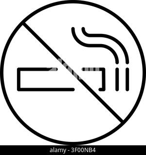 No Smoking Icon, Prohibition, Forbidden, Banned, Warning, Sign Stock Vector