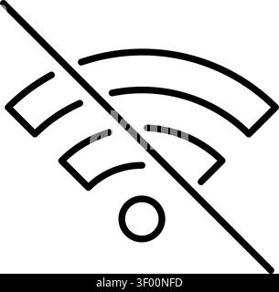 No Signal Icon, Network, Wireless, Connection, Mobile, Phone Stock Vector