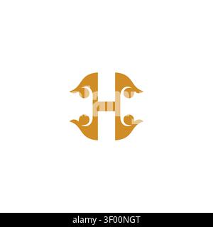Letter H Elegant Logo Design. H Icon Vector Stock Vector