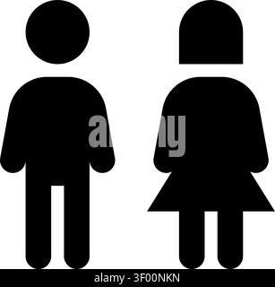 People Restroom Neutral Icon, Bathroom, Toilet, Washroom, Wc Stock Vector