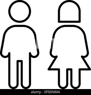 People Restroom Neutral Icon, Bathroom, Toilet, Washroom, Wc Stock Vector