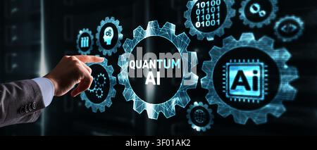 Quantum AI Concept for Next Generation Computing Solutions. Stock Photo