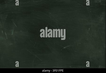 Chalk rubbed out on green chalkboard background Stock Photo