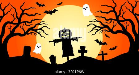 Background vector design with halloween theme Stock Vector