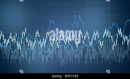 Traders analyze market trends using charts and graphs displaying price movements Stock Photo