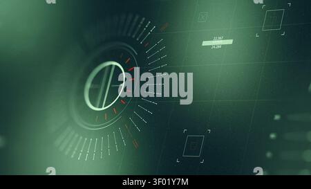 View of a digital interface displaying facial recognition and surveillance information Stock Photo