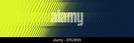 Abstract dynamic sports background with acidic green and navy blue diagonal lines, Postmodern tech geometric transition vector gradient, Halftone patt Stock Vector