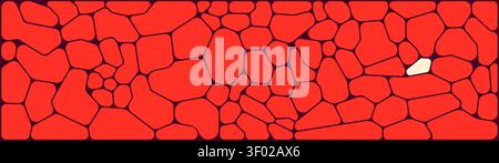 Red abstract mosaic pattern texture vector graphic background, Geometric irregular cells organic shape texture, Modern liquid stone grid fabric wallpa Stock Vector