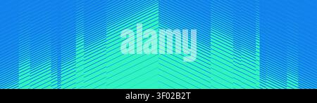 Rhythmic halftone gradient backdrop with transition effect, Geometric unique vector banner with thin to thick speed line, dynamic vector fading stripe Stock Vector