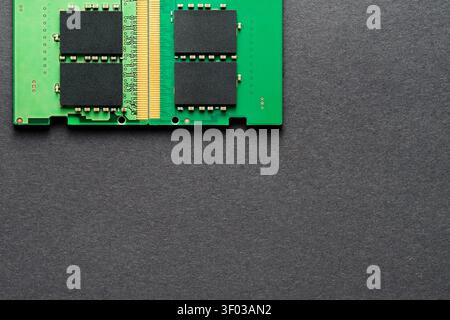 Computer Memory Stick with Copy Space Minimal Flat Lay Stock Photo