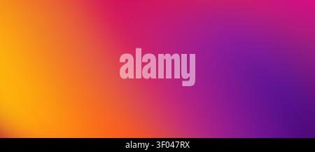 Leak uv and purple yellow gradient background, disco neon sunset and sunrise vibrant magenta bg with color gradation. Dreamy autumn sky violet or pink fluid fall color blend. Hologram abstract overlay Stock Vector