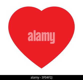 red heart shape symbol icon vector illustration isolated Stock Vector