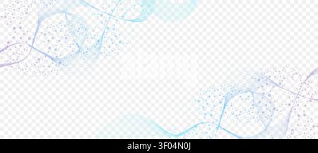 Molecular structure DNA, atom, neurons. Medical, technology, chemistry, science background. Science concept for your design. Connected lines with dots Stock Vector