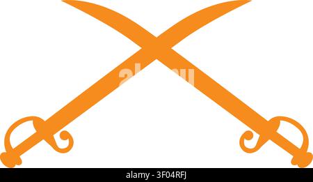 Skis and Ski Poles Elements and cross arrow Stock Vector