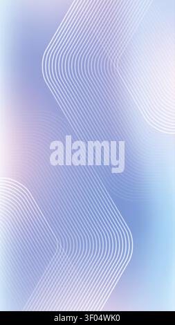 Abstract hexagons on blue gradient mobile wallpaper Stock Vector