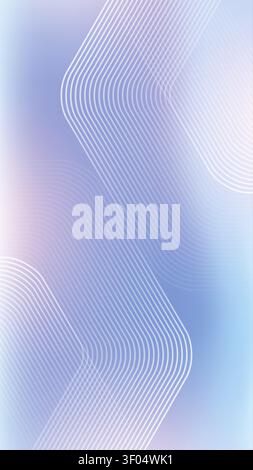 Abstract hexagons on blue gradient mobile wallpaper Stock Vector